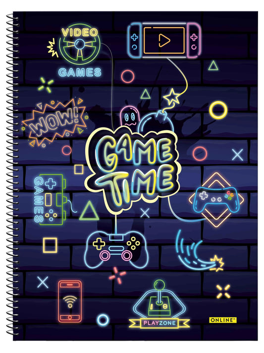 ONLINE    Collegeblock Game Time      A4 Idealshop