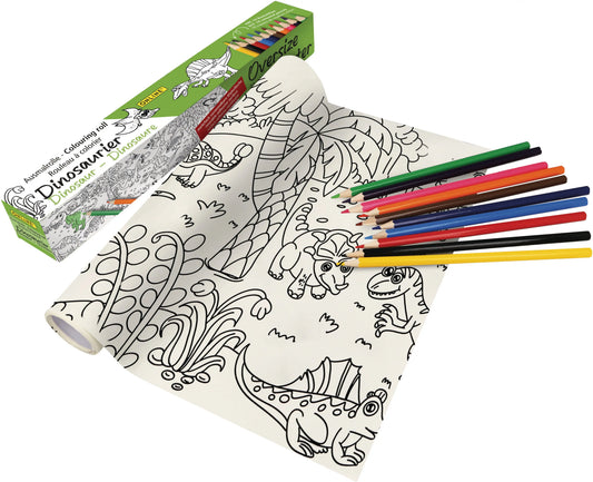 ONLINE Malrolle Dinosaurier 61044/6 inkl. 10 Farbstifte Idealshop