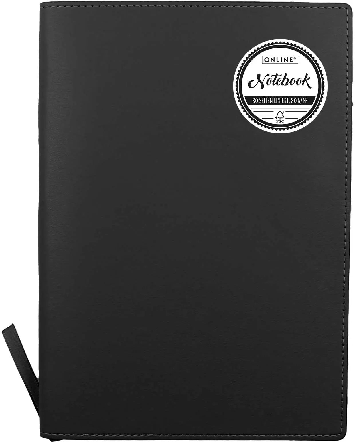 ONLINE Notizbuch Soft Cover A5 16000 schwarz, liniert 80 Blatt Idealshop