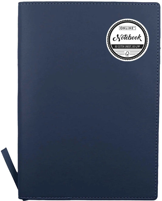 ONLINE Notizbuch Soft Cover A5 16001 blau, liniert 80 Blatt Idealshop