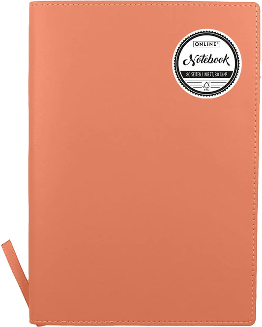 ONLINE Notizbuch Soft Cover A5 16003 apricot, liniert 80 Blatt Idealshop