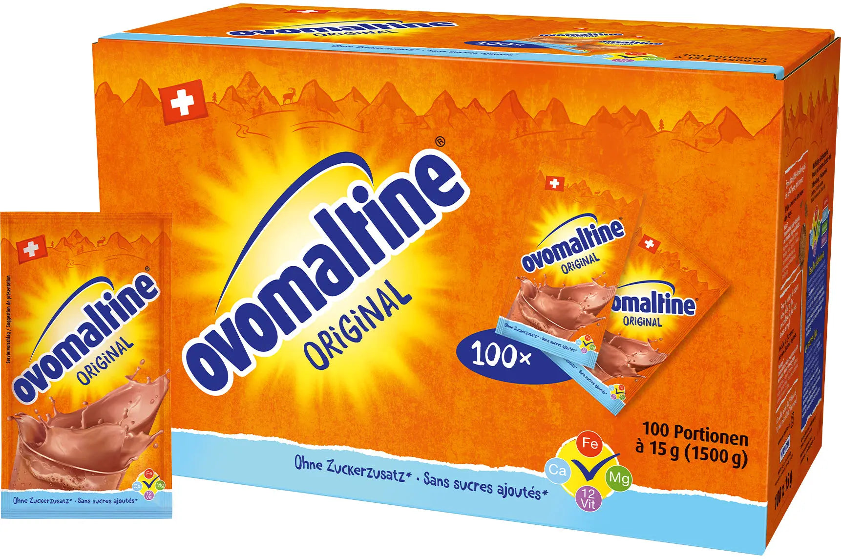 OVOMALTINE Orignal 102185574 15g, 100 Stk. Idealshop