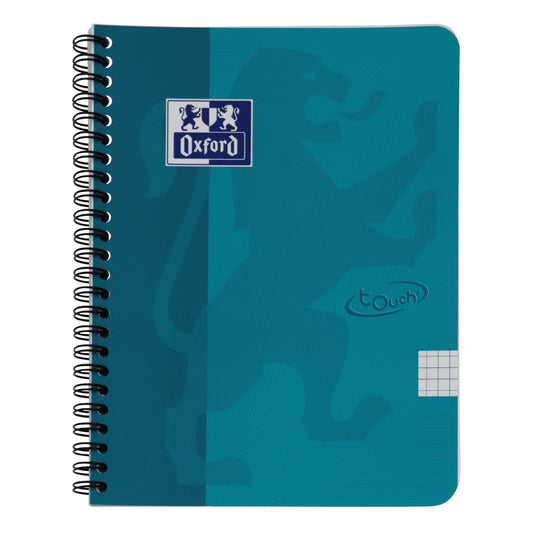 OXFORD Touch Spiralheft 400104100 A5, kariert 70 Blatt, blau Idealshop