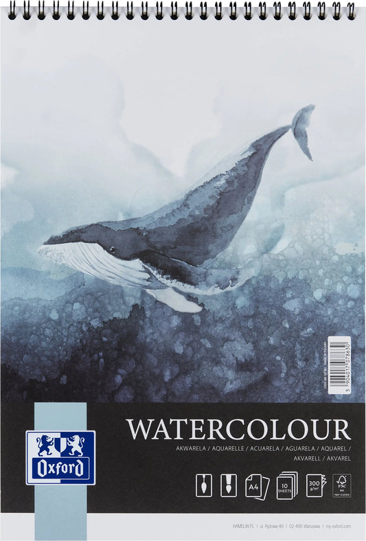 OXFORD Art Aquarellblock A4 400167561 blanko, 300g 10 Blatt Idealshop