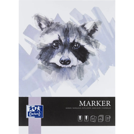 OXFORD Art Markerblock A3 400166105 blanko, 180g 15 Blatt Idealshop