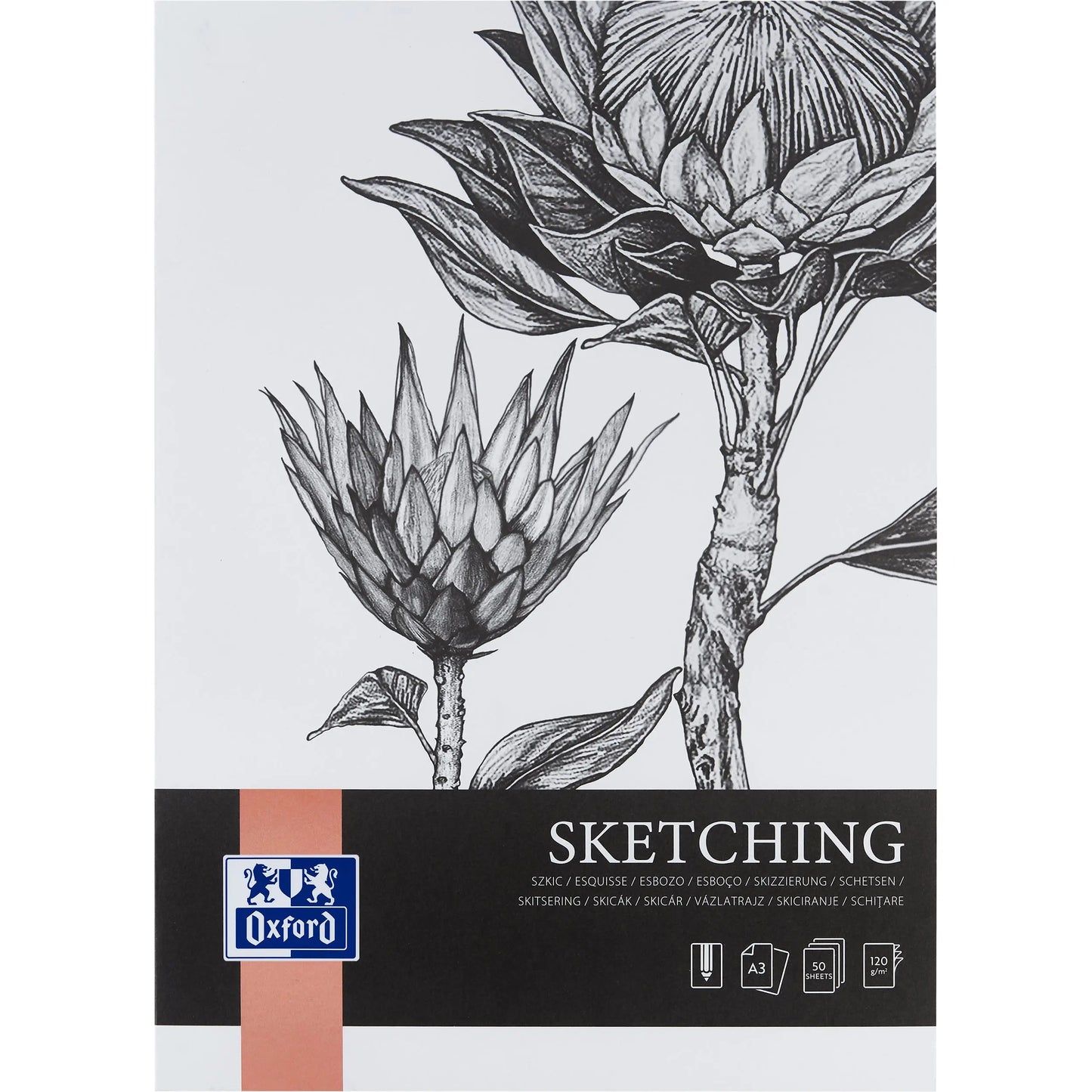 OXFORD Art Skizzenblock A3 400166120 blanko, 120g 50 Blatt Idealshop