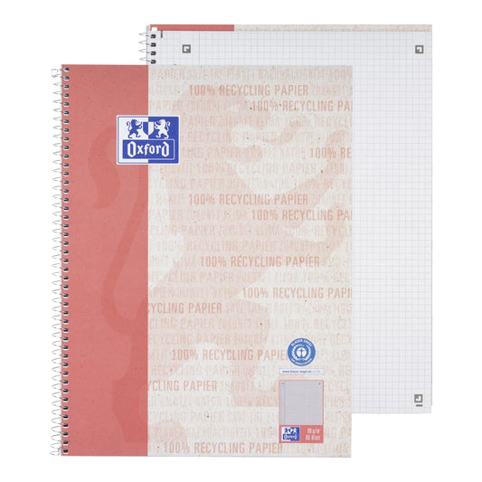 OXFORD Collegeblock Recycling A4 400159358 kariert 5mm, 90g 80 Blatt Idealshop