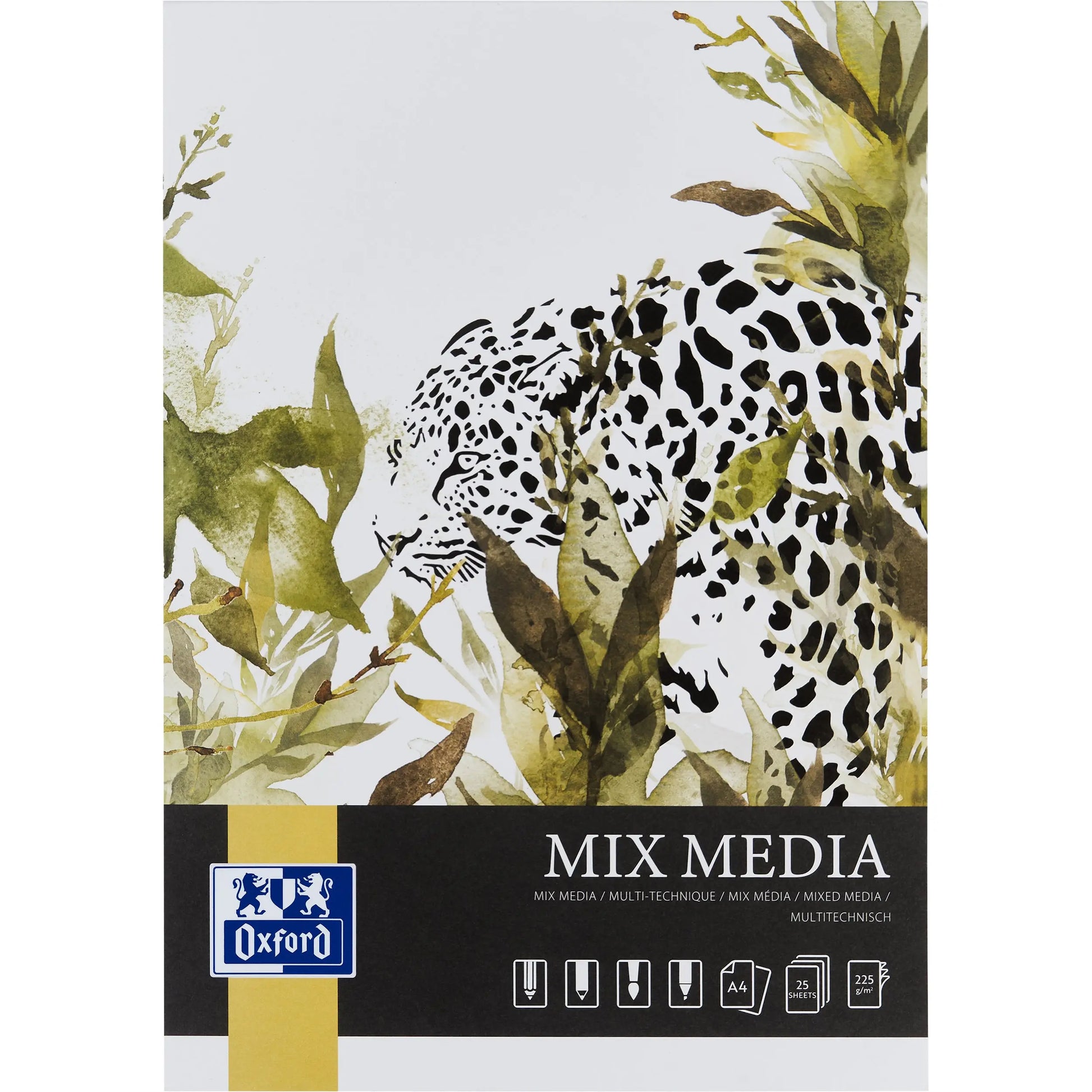 OXFORD Skizzenblock Mixed Media A4 400166123 blanko, 225g 25 Blatt Idealshop