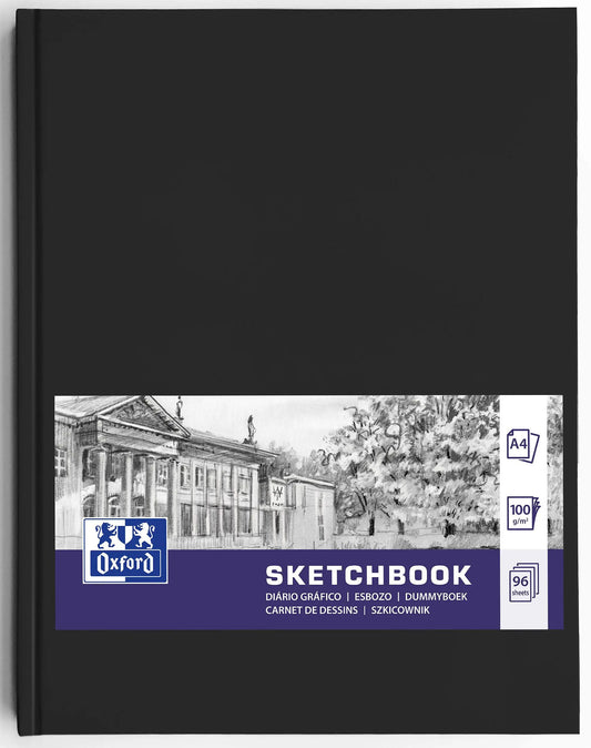 OXFORD Skizzenbuch A4 400152623 schwarz, blanco, 100g 96 Blatt Idealshop