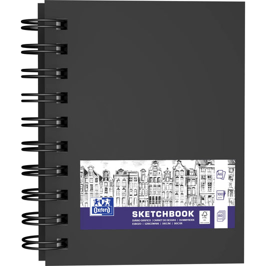 OXFORD Spiral Skizzenbuch A6 400152649 blanko, 100g 80 Blatt Idealshop