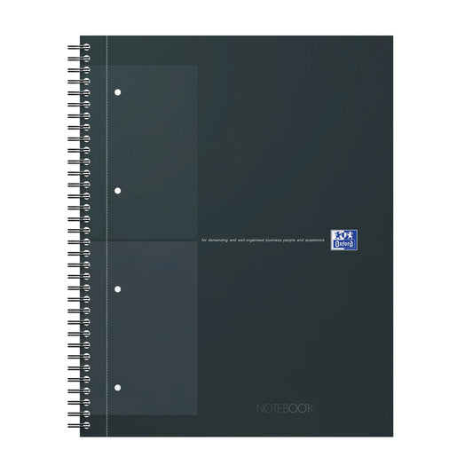 OXFORD Spiralbuch A4+ 400191148 kariert 5mm, schwarz 80 Blatt Idealshop