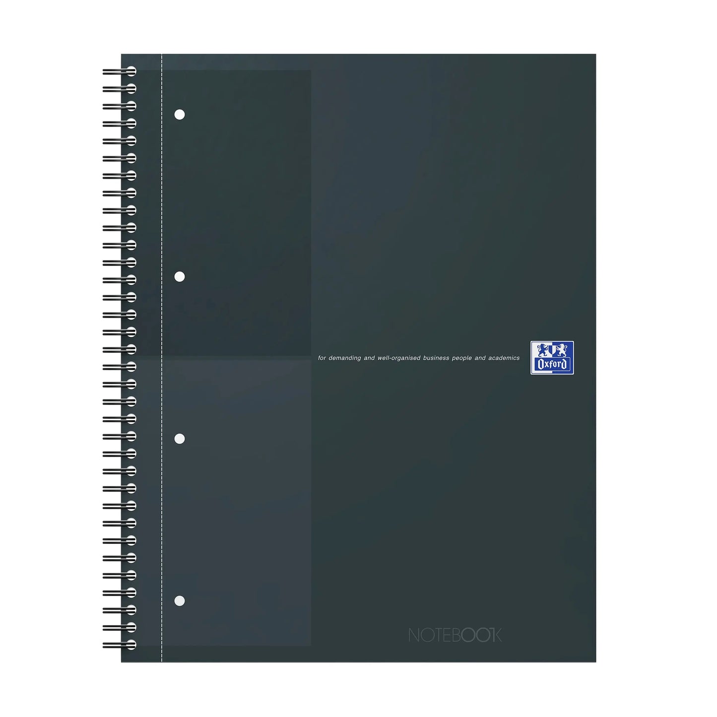 OXFORD Spiralbuch A4+ 400194457 liniert, schwarz 80 Blatt Idealshop