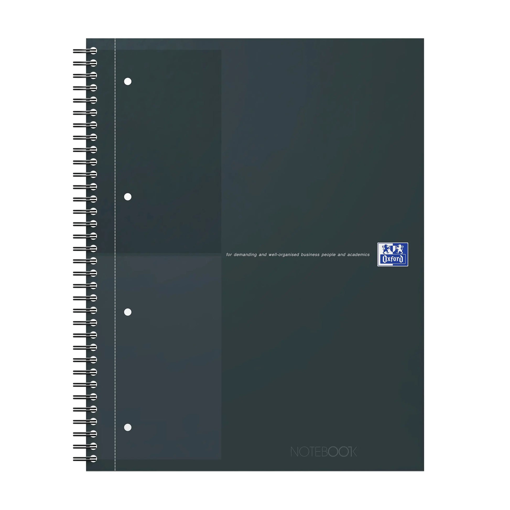 OXFORD Spiralbuch A4+ 400194457 liniert, schwarz 80 Blatt Idealshop