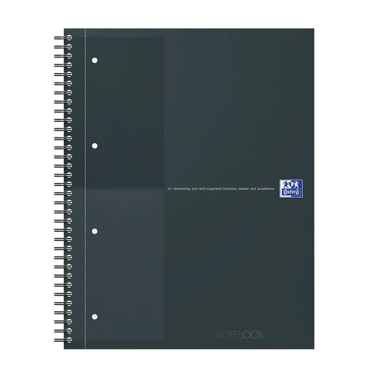 OXFORD Spiralbuch A4+ 400194457 liniert, schwarz 80 Blatt Idealshop