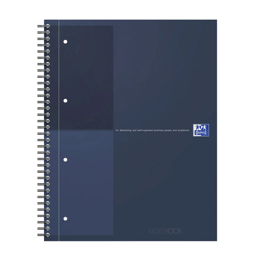 OXFORD Spiralbuch A4+ 400194458 liniert, dunkelblau 80 Blatt Idealshop