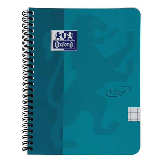 OXFORD Touch Spiralheft 400104100 A5, kariert 70 Blatt, blau Idealshop