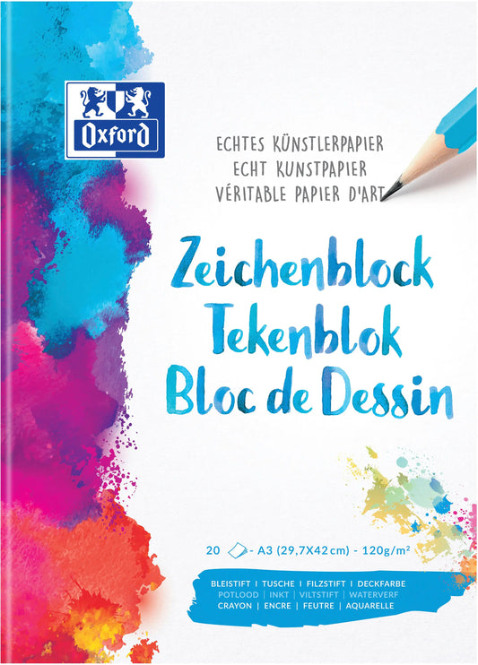 OXFORD Zeichenblock A3 100050301 blanko,90g 20 Blatt Idealshop