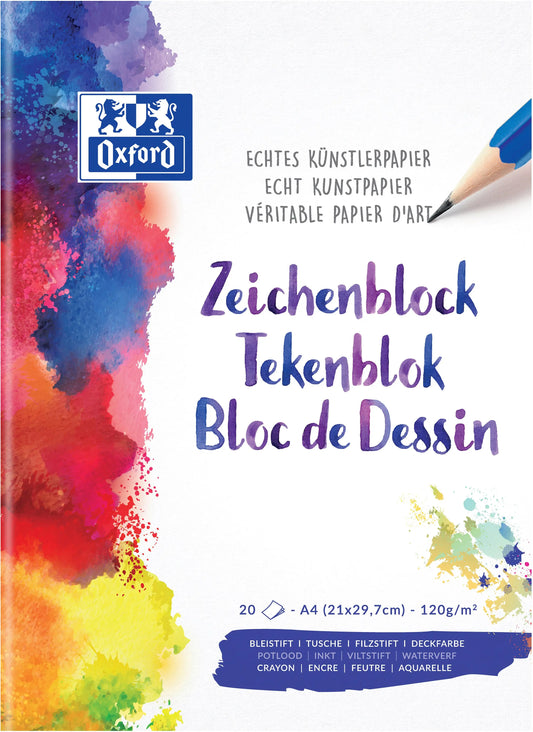 OXFORD Zeichenblock A4 100050321 blanko,90g 20 Blatt Idealshop