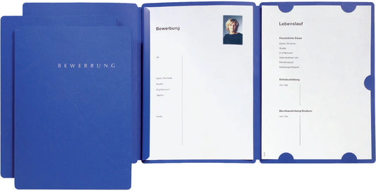 PAGNA Bewerbungsmappe Select 22016-02 blau 3-teilig 3 Stück Idealshop