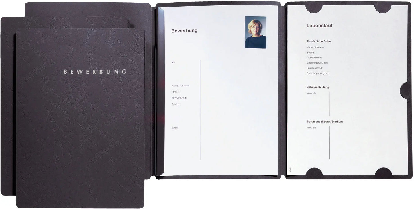 PAGNA Bewerbungsmappe Select A4 22016-04 schwarz 3-teilig 3 Stück Idealshop