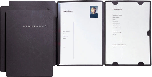 PAGNA Bewerbungsmappe Select A4 22016-04 schwarz 3-teilig 3 Stück Idealshop