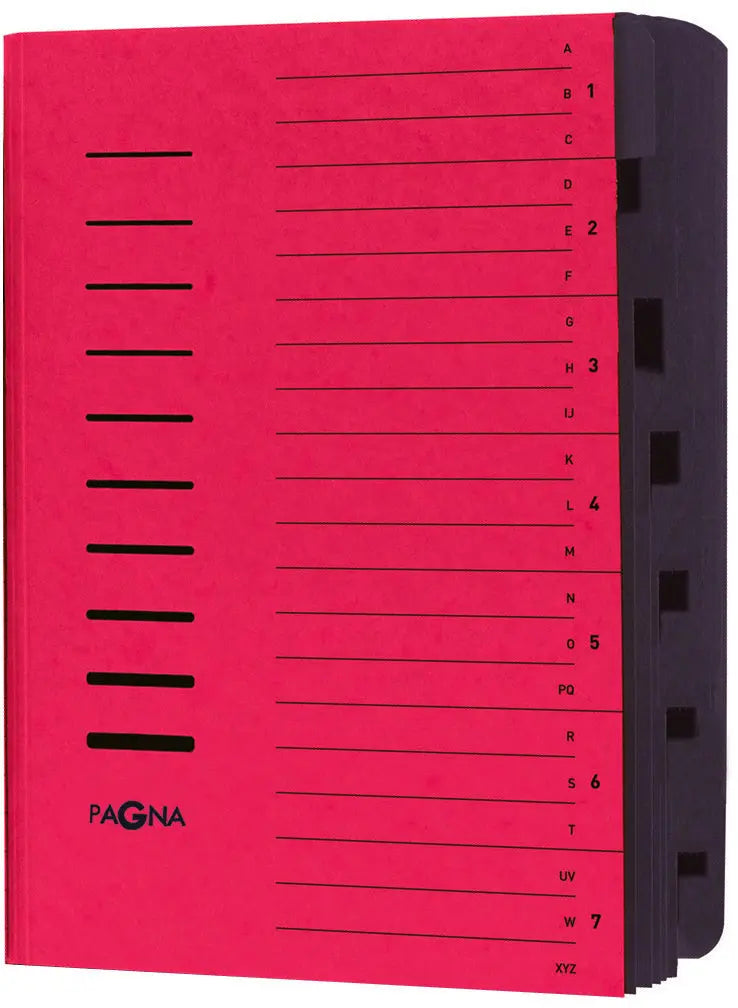 PAGNA Ordnungsmappe A4 24081-01 rot 7 Fächer Idealshop