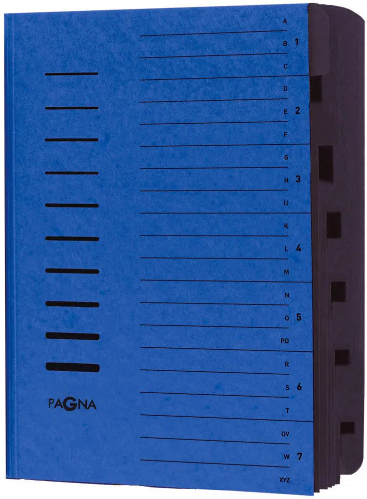 PAGNA Ordnungsmappe A4 24081-02 blau 7 Fächer Idealshop
