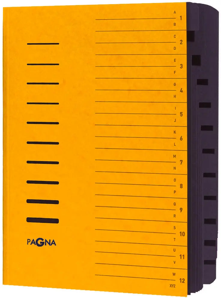 PAGNA Ordnungsmappe A4 24122-05 gelb 12 Fächer Idealshop