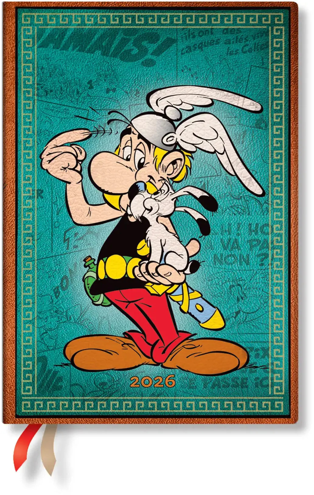 PAPERBLANKS Agenda Astérix le Gaulois 2026 DF0921-5 1W/2S VER Midi HC FR 13x18cm Idealshop