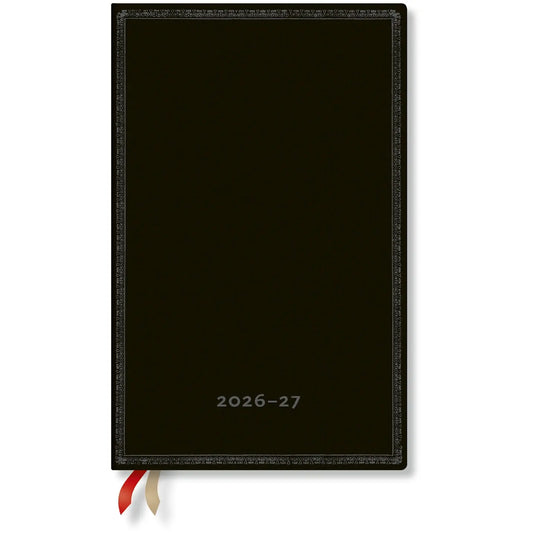 PAPERBLANKS Agenda Black Ed. Maxi 26/27 DF2030-2 1W/2S 13M FR Ver HC 13.5x21cm Idealshop