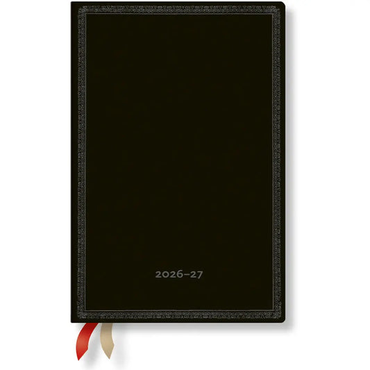 PAPERBLANKS Agenda Black Ed. Mini 26/27 FF2107-1 1W/2S 13M FR HOR SC 9.5x14cm Idealshop