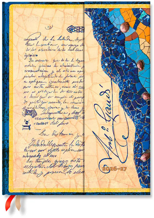 PAPERBLANKS Agenda Manuskript Ultra 26/27 DD1734-0 1W/2S 18M DE VER HC 18x23cm Idealshop