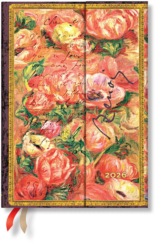 PAPERBLANKS Agenda Renoir Brief 2026 DD0596-5 1W/2S HOR Midi HC DE 13x18cm Idealshop