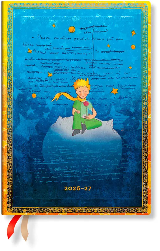 PAPERBLANKS Agenda kleine Prinz Midi 26/27 DD1730-2 1W/2S 18M DE HOR HC 13x18cm Idealshop