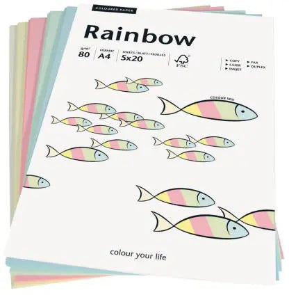 PAPYRUS Rainbow Mixpack 88043187 pastell, 80g 100 Blatt Idealshop