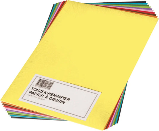 PAPYRUS Tonzeichenpapier A4 88299999 130g, farbig ass. 100 Blatt Idealshop