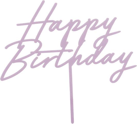 PARTYDECO Caketopper 16.5cm KPT79-014 Happy Birthday lila Idealshop