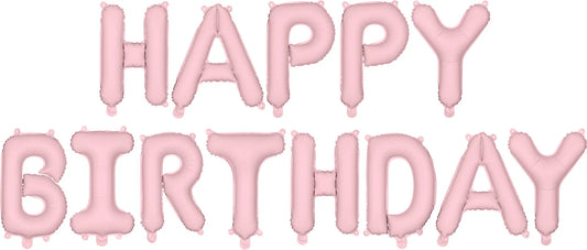 PARTYDECO Folienballon 340x35cm FB6T-081J Happy Birthday rosa Idealshop