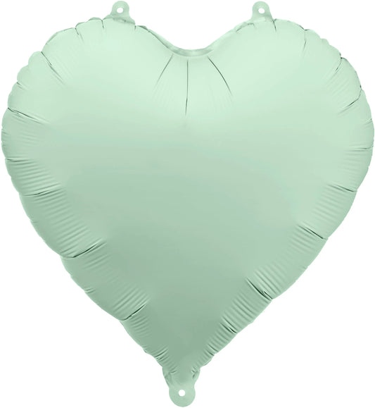 PARTYDECO Folienballon 35cm FB9T-012 Herz hellgrün Idealshop