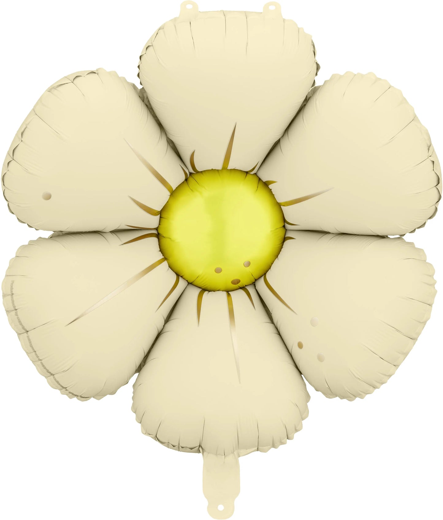 PARTYDECO Folienballon 45cm FBZ5-079 Gänseblümchen, creme 4 Stk. Idealshop