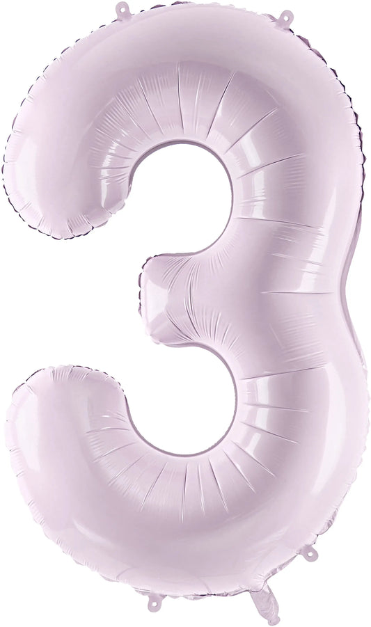 PARTYDECO Folienballon Ziffer 3 72cm FB230G-3-014 lila Idealshop