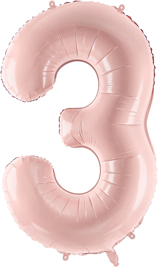 PARTYDECO Folienballon Ziffer 3 72cm FB230P3081J rosa Idealshop