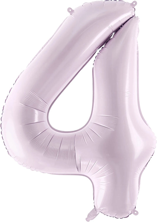 PARTYDECO Folienballon Ziffer 4 72cm FB230G-4-014 lila Idealshop