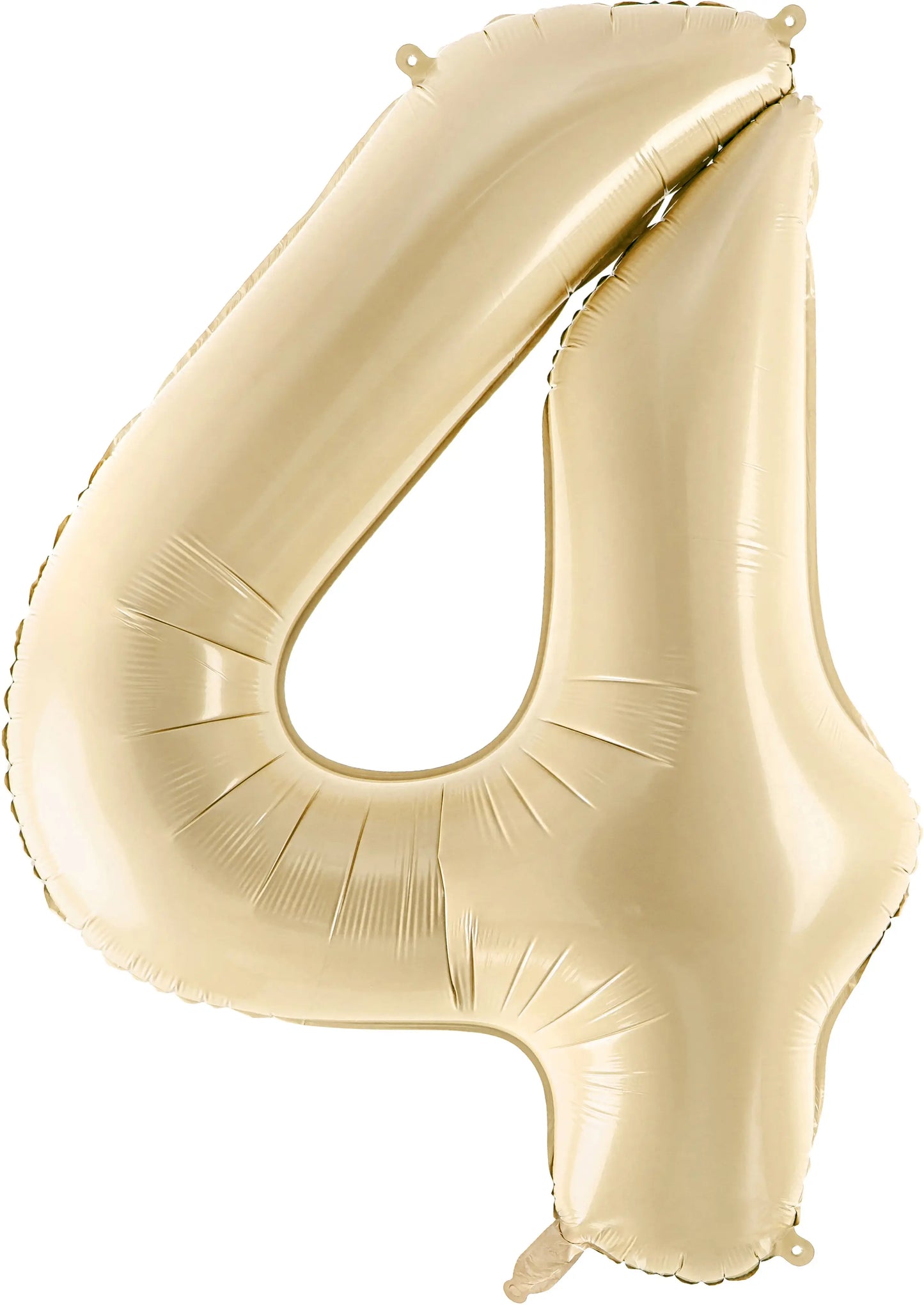 PARTYDECO Folienballon Ziffer 4 72cm FB230P-4-013 beige Idealshop