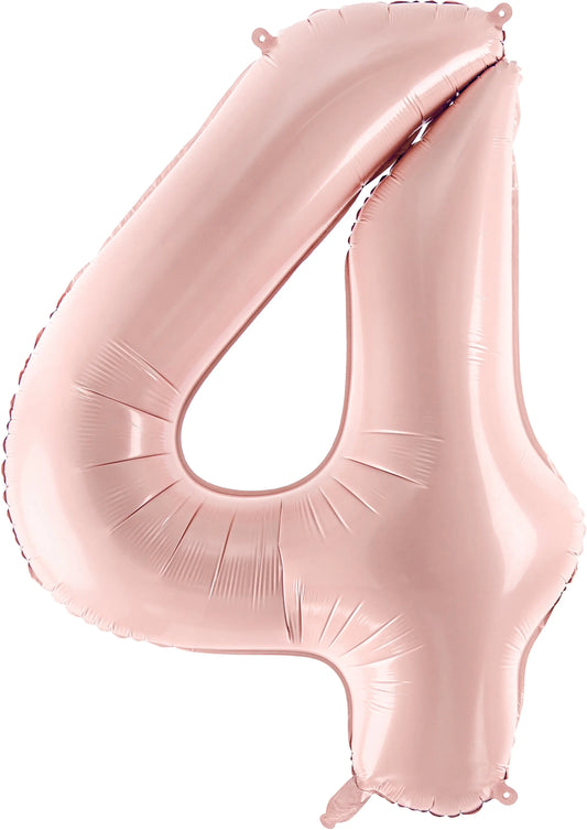 PARTYDECO Folienballon Ziffer 4 72cm FB230P4081J rosa Idealshop