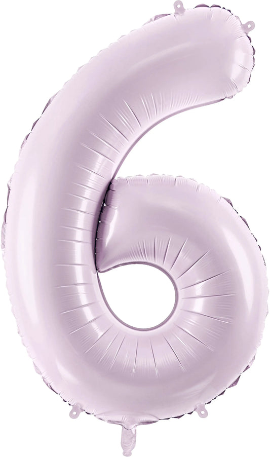 PARTYDECO Folienballon Ziffer 6 72cm FB230G-6-014 lila Idealshop