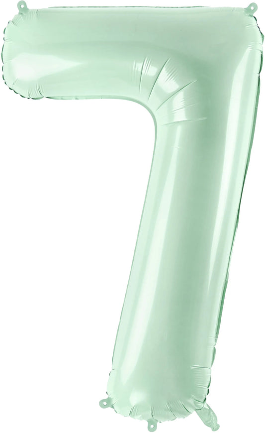 PARTYDECO Folienballon Ziffer 7 72cm FB230G-7-012 hellgrün Idealshop
