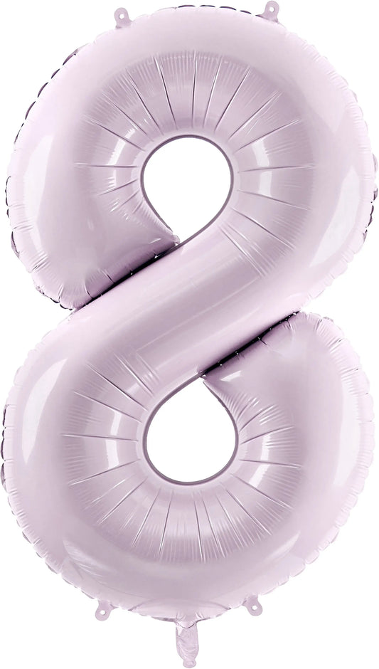 PARTYDECO Folienballon Ziffer 8 72cm FB230G-8-014 lila Idealshop