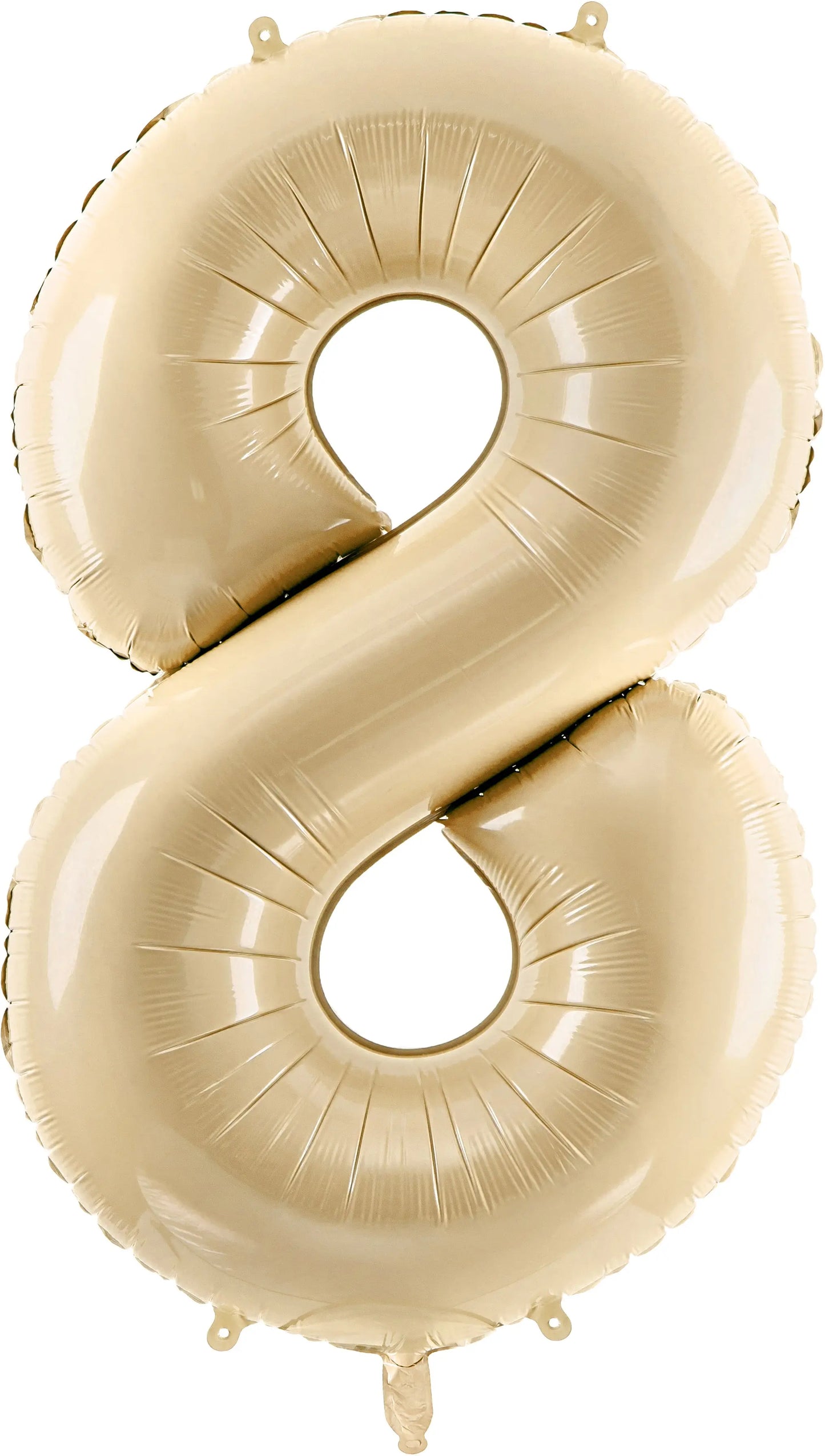 PARTYDECO Folienballon Ziffer 8 72cm FB230P-8-013 beige Idealshop