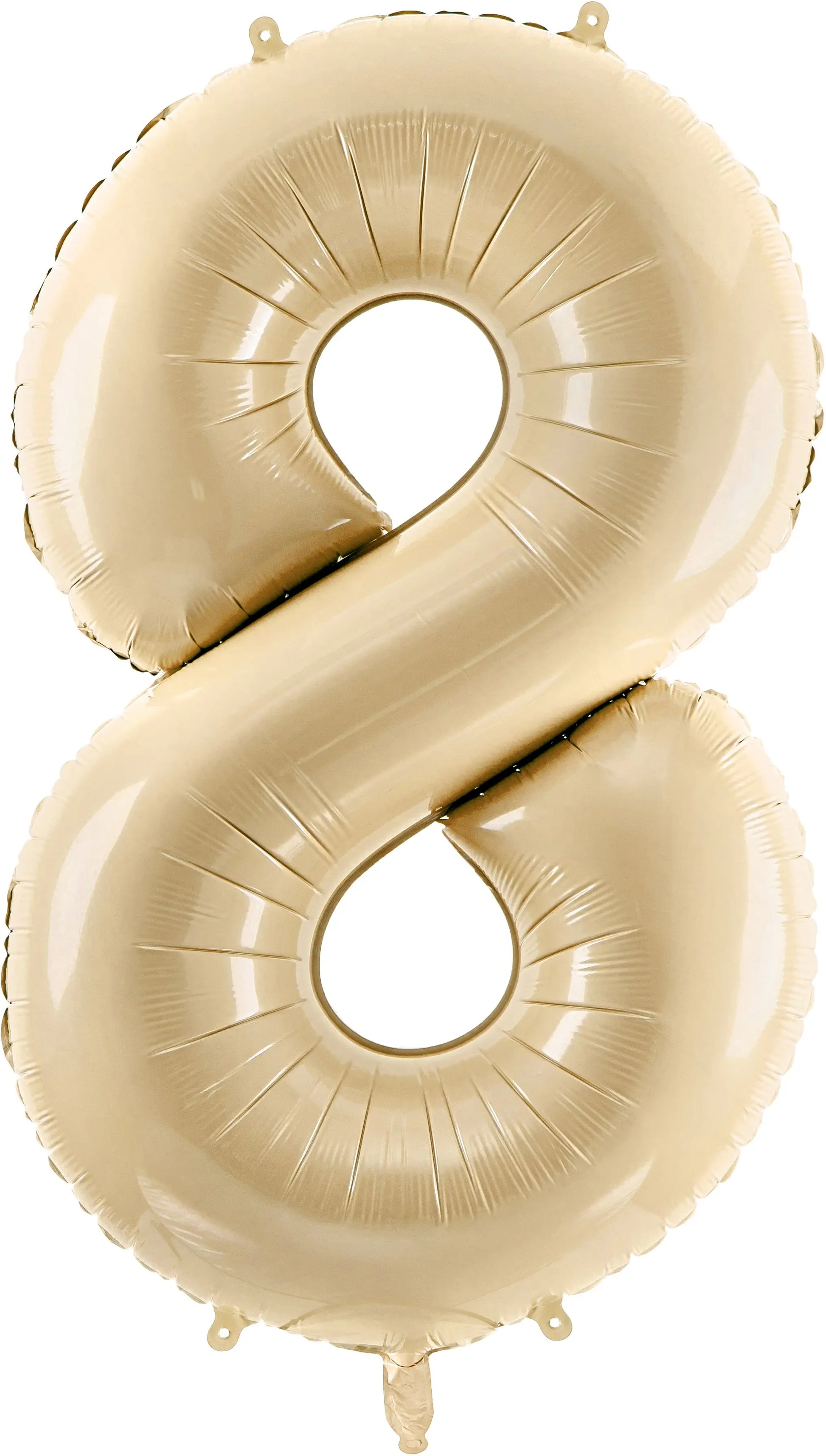PARTYDECO Folienballon Ziffer 8 72cm FB230P-8-013 beige Idealshop